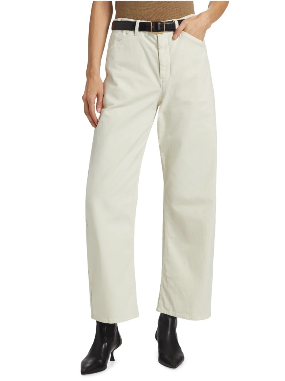 Nili Lotan Tribeca Pant barrel Leg Stone 12 NWT $395